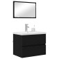 vidaXL Σετ Επίπλων Μπάνιου 3 τμχ. Μαύρη Οξυά 61 x 39 x 45 εκ