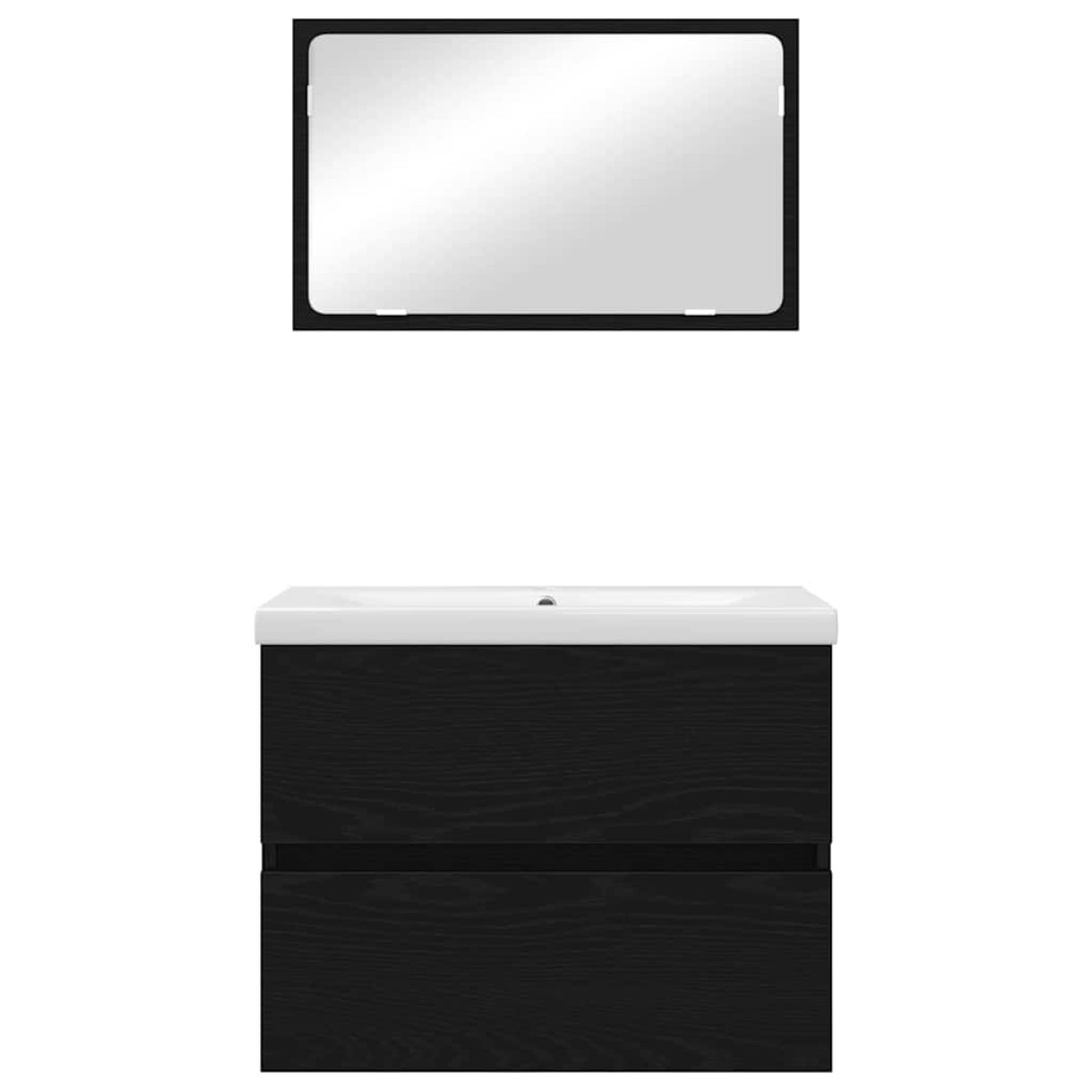 vidaXL Σετ Επίπλων Μπάνιου 3 τμχ. Μαύρη Οξυά 61 x 39 x 45 εκ