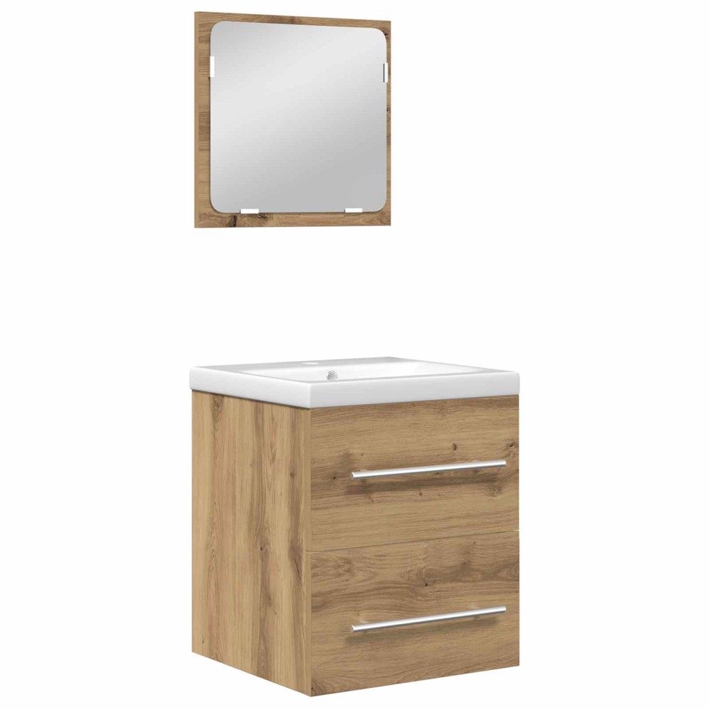 vidaXL Σετ Επίπλων Μπάνιου 2 τεμ. Artisan Oak Επεξεργασμένο Ξύλο