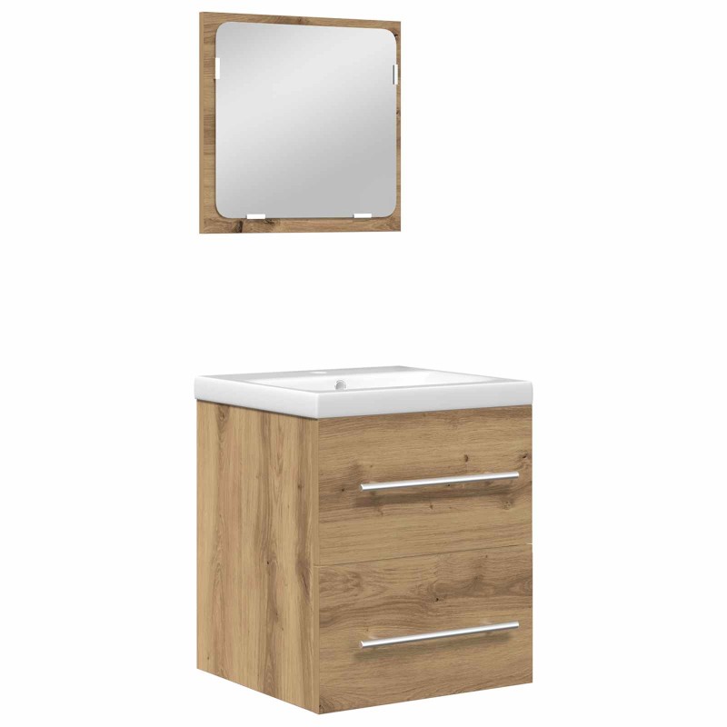 vidaXL Σετ Επίπλων Μπάνιου 2 τεμ. Artisan Oak Επεξεργασμένο Ξύλο