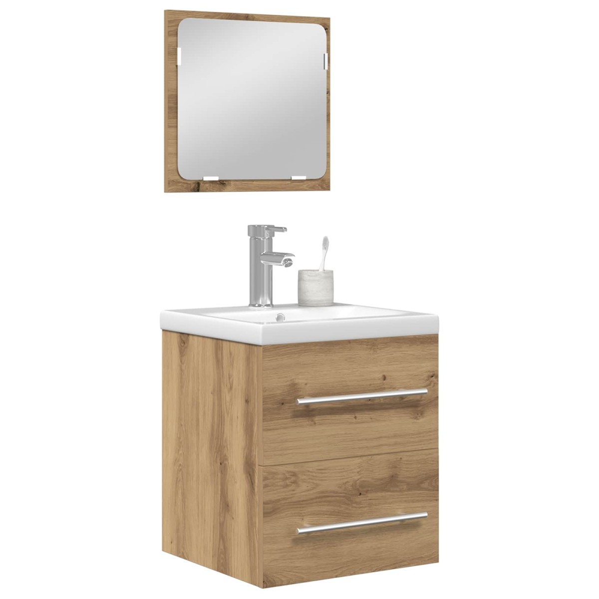 vidaXL Σετ Επίπλων Μπάνιου 2 τεμ. Artisan Oak Επεξεργασμένο Ξύλο