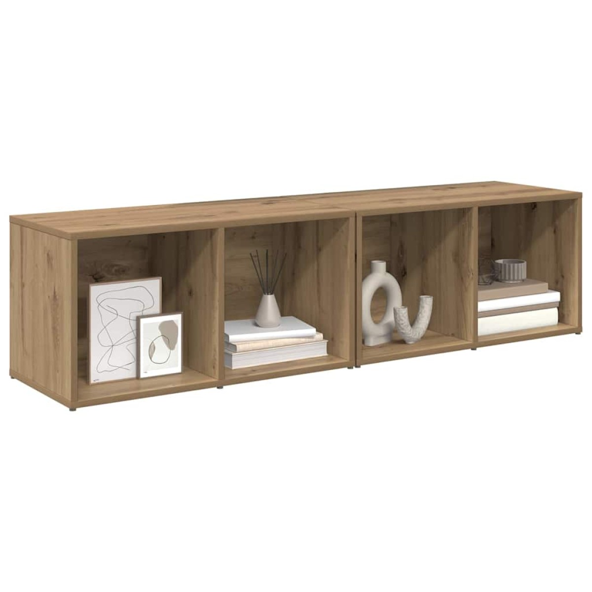 vidaXL Σετ επίπλου τηλεόρασης 2 τμχ. Artisan Oak Επεξεργασμένο Ξύλο