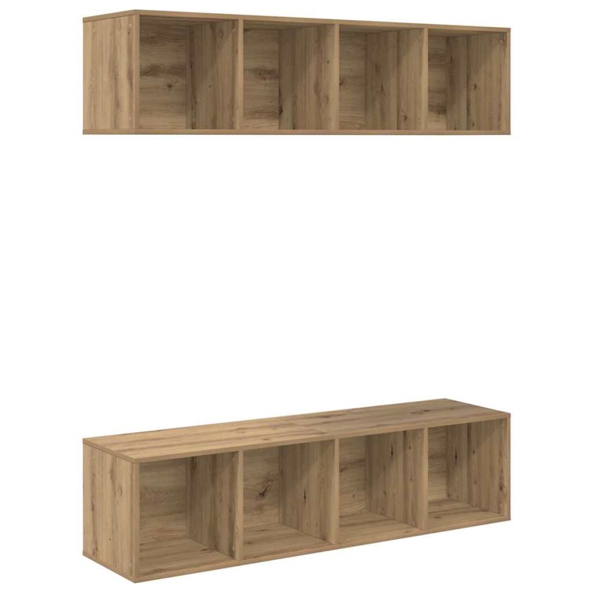 vidaXL Σετ επίπλου τηλεόρασης 2 τμχ. Artisan Oak Επεξεργασμένο Ξύλο