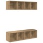 vidaXL Σετ επίπλου τηλεόρασης 2 τμχ. Artisan Oak Επεξεργασμένο Ξύλο