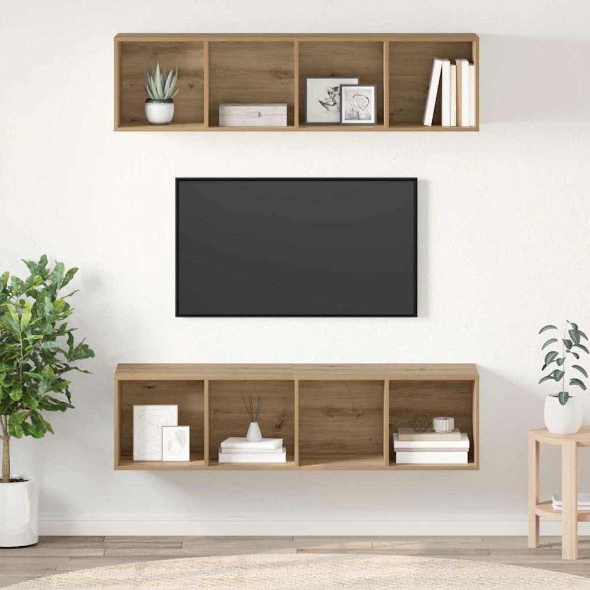 vidaXL Σετ επίπλου τηλεόρασης 2 τμχ. Artisan Oak Επεξεργασμένο Ξύλο