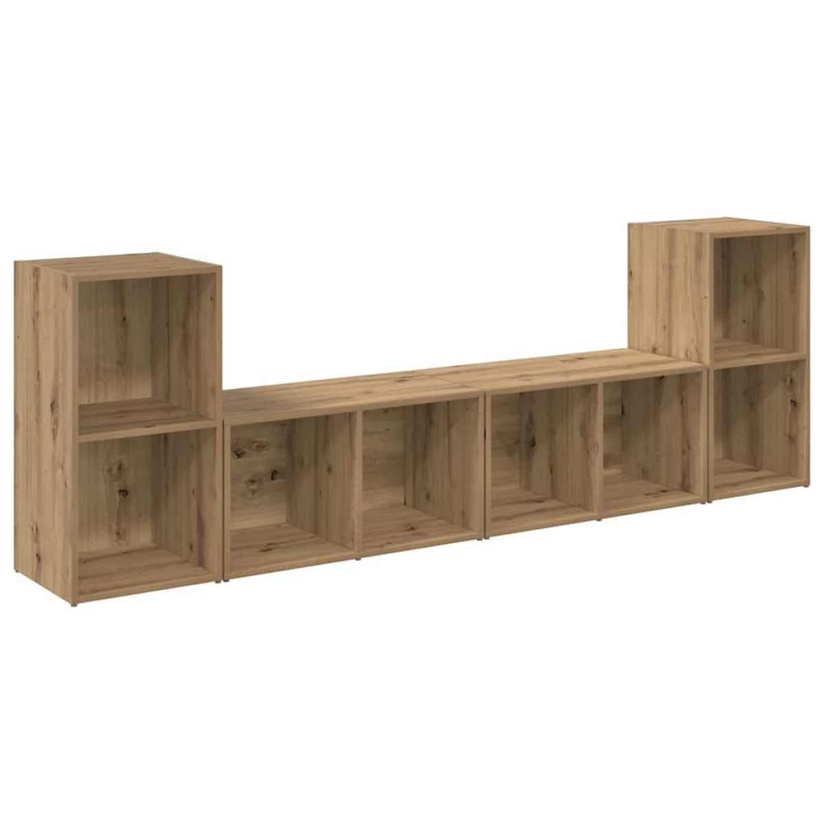 vidaXL Σετ επίπλου τηλεόρασης 4 τμχ. Artisan Oak Επεξεργασμένο Ξύλο