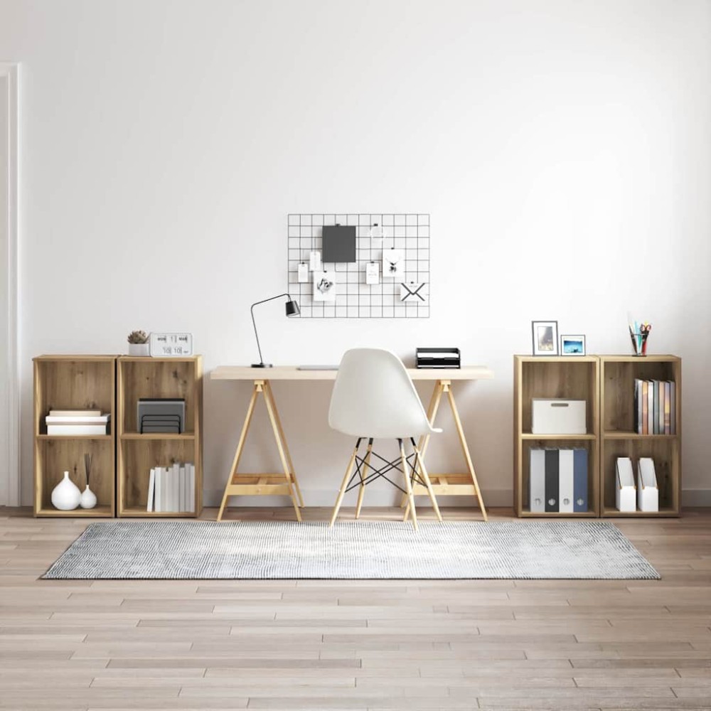 vidaXL Σετ επίπλου τηλεόρασης 4 τμχ. Artisan Oak Επεξεργασμένο Ξύλο