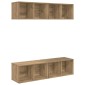 vidaXL Σετ επίπλου τηλεόρασης 4 τμχ. Artisan Oak Επεξεργασμένο Ξύλο