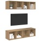 vidaXL Σετ επίπλου τηλεόρασης 4 τμχ. Artisan Oak Επεξεργασμένο Ξύλο