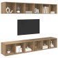 vidaXL Σετ επίπλου τηλεόρασης 4 τμχ. Artisan Oak Επεξεργασμένο Ξύλο