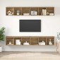 vidaXL Σετ επίπλου τηλεόρασης 4 τμχ. Artisan Oak Επεξεργασμένο Ξύλο