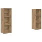 vidaXL Σετ επίπλου τηλεόρασης 2 τμχ. Artisan Oak Επεξεργασμένο Ξύλο
