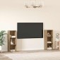 vidaXL Σετ επίπλου τηλεόρασης 2 τμχ. Artisan Oak Επεξεργασμένο Ξύλο