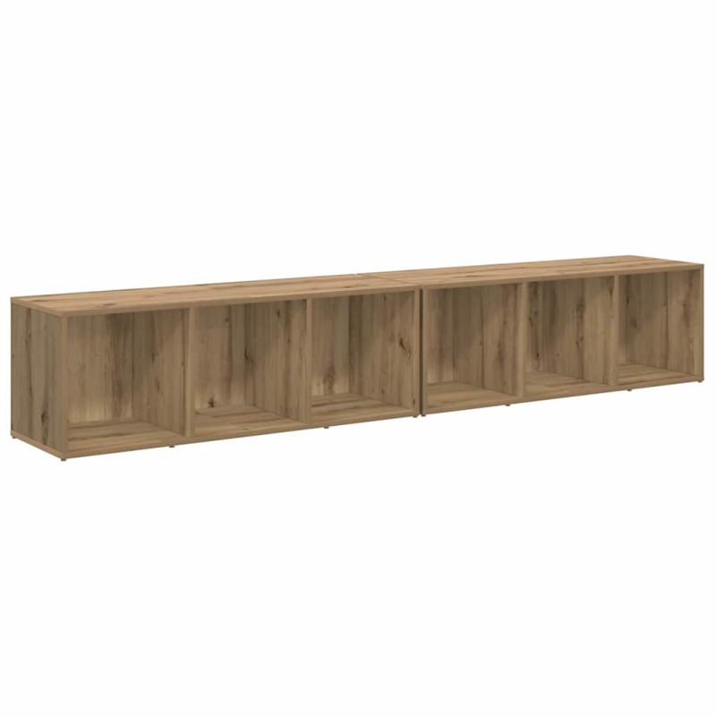 vidaXL Σετ επίπλου τηλεόρασης 2 τμχ. Artisan Oak Επεξεργασμένο Ξύλο