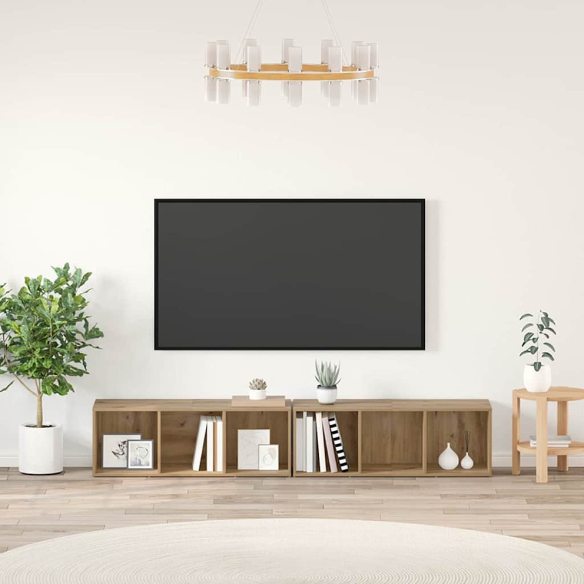vidaXL Σετ επίπλου τηλεόρασης 2 τμχ. Artisan Oak Επεξεργασμένο Ξύλο