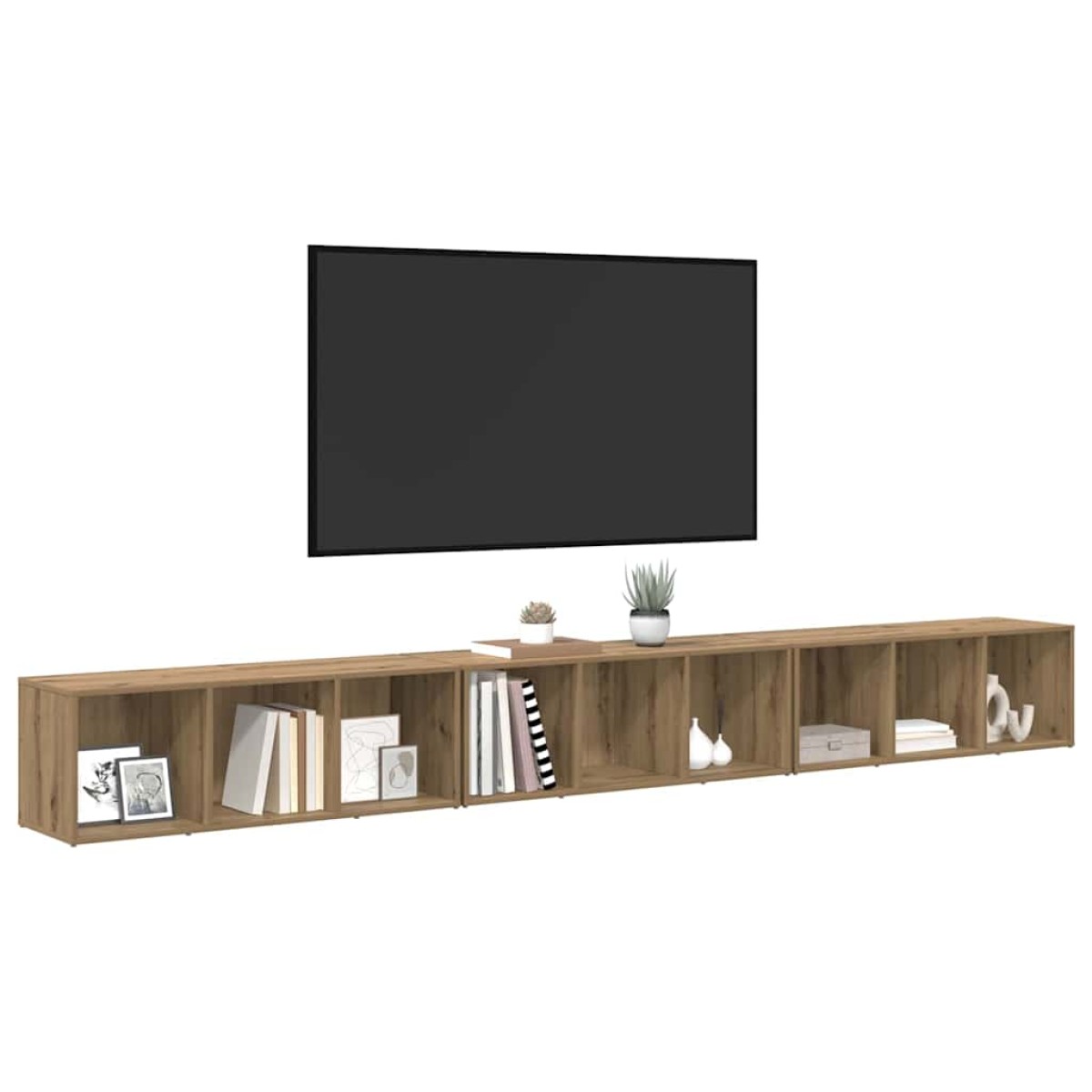 vidaXL Σετ επίπλου τηλεόρασης 3 τμχ. Artisan Oak Επεξεργασμένο Ξύλο