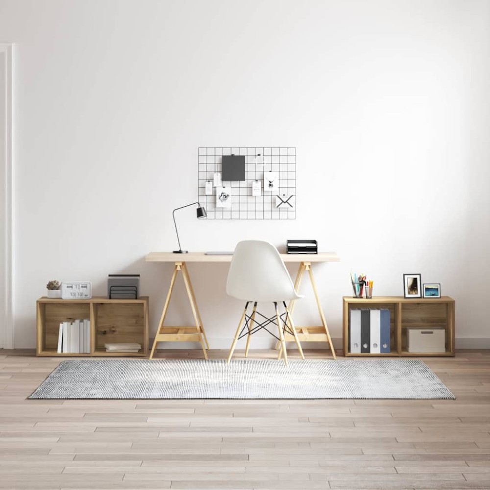 vidaXL Σετ επίπλου τηλεόρασης 2 τμχ. Artisan Oak Επεξεργασμένο Ξύλο