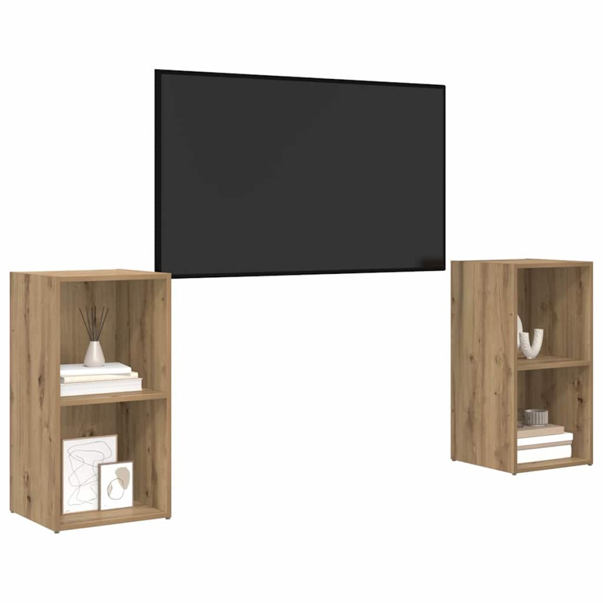 vidaXL Σετ επίπλου τηλεόρασης 2 τμχ. Artisan Oak Επεξεργασμένο Ξύλο