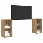 vidaXL Σετ επίπλου τηλεόρασης 2 τμχ. Artisan Oak Επεξεργασμένο Ξύλο