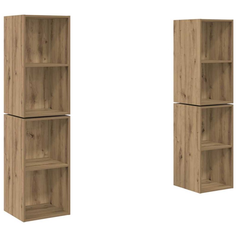 vidaXL Σετ επίπλου τηλεόρασης 4 τμχ. Artisan Oak Επεξεργασμένο Ξύλο