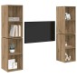 vidaXL Σετ επίπλου τηλεόρασης 4 τμχ. Artisan Oak Επεξεργασμένο Ξύλο