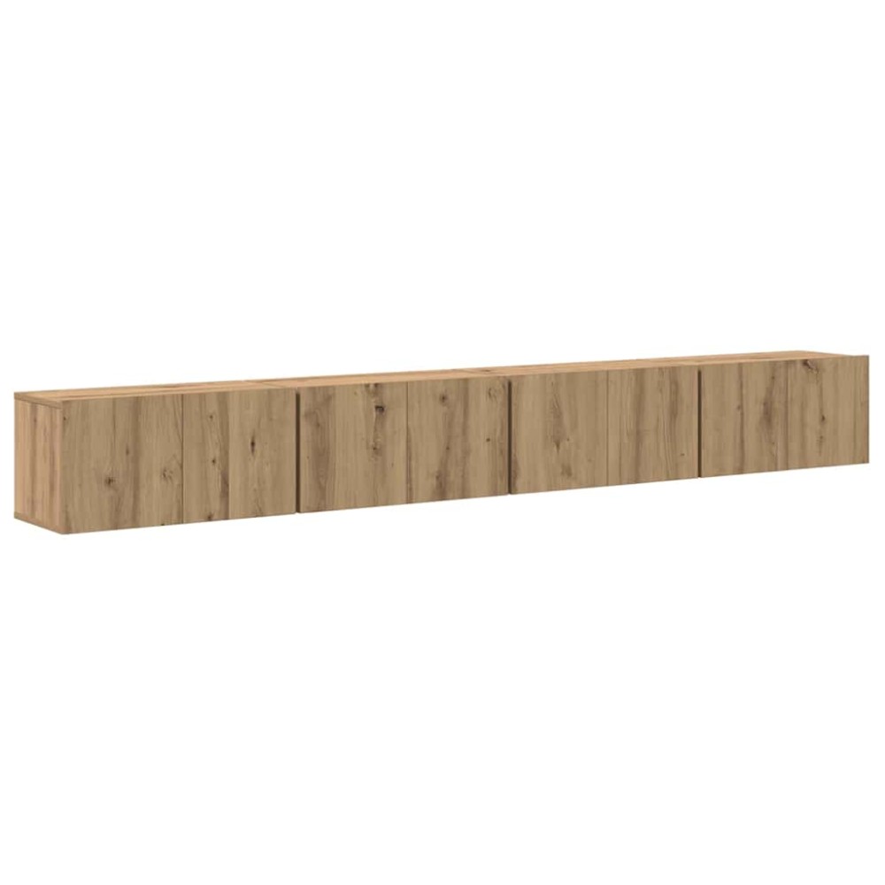 vidaXL Σετ επίπλου τηλεόρασης 4 τμχ. Artisan Oak Επεξεργασμένο Ξύλο