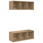 vidaXL Σετ επίπλου τηλεόρασης 2 τμχ. Artisan Oak Επεξεργασμένο Ξύλο
