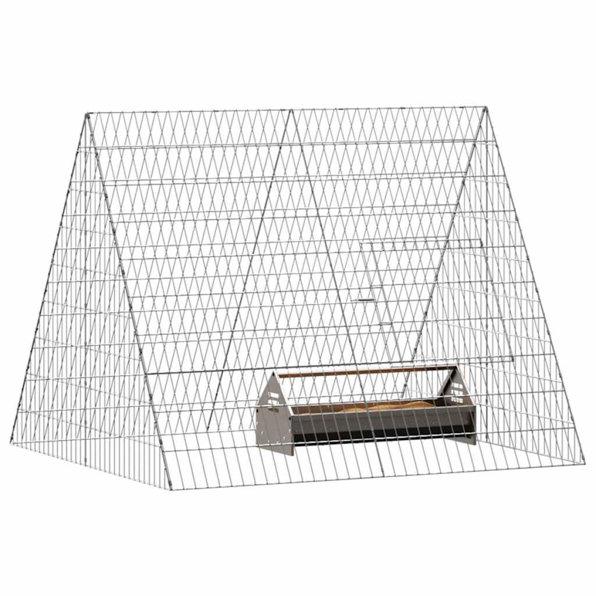 vidaXL Κλουβί για κότες Ασημί 110 x 100 x 85 εκ. Επικαλυμμένος Χάλυβας