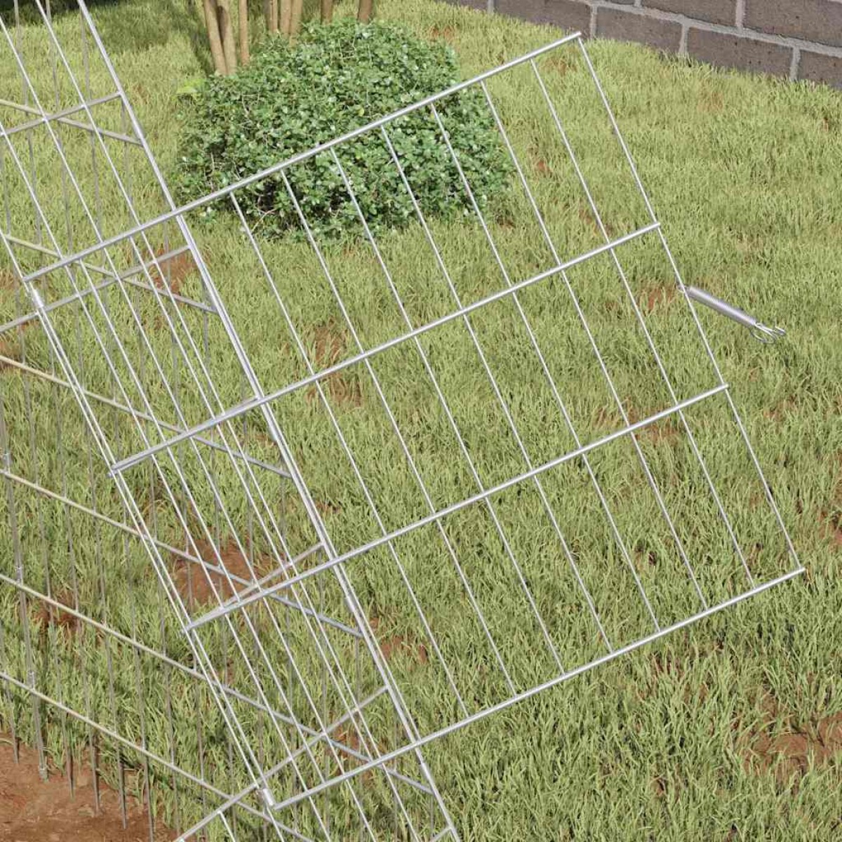 vidaXL Κλουβί για κότες Ασημί 110 x 100 x 85 εκ. Επικαλυμμένος Χάλυβας