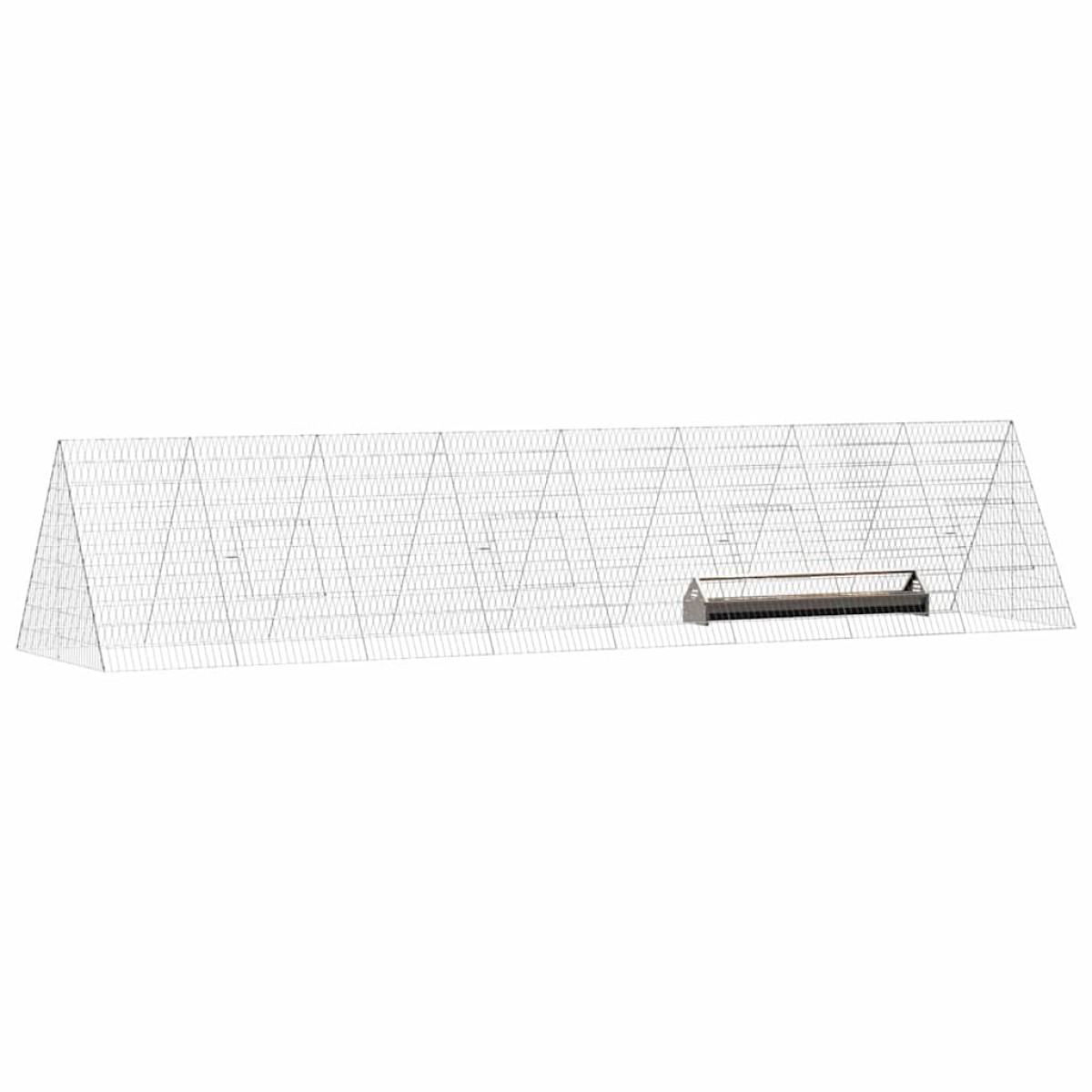vidaXL Κλουβί για κότες Ασημί 430 x 100 x 85 εκ. Επικαλυμμένος Χάλυβας