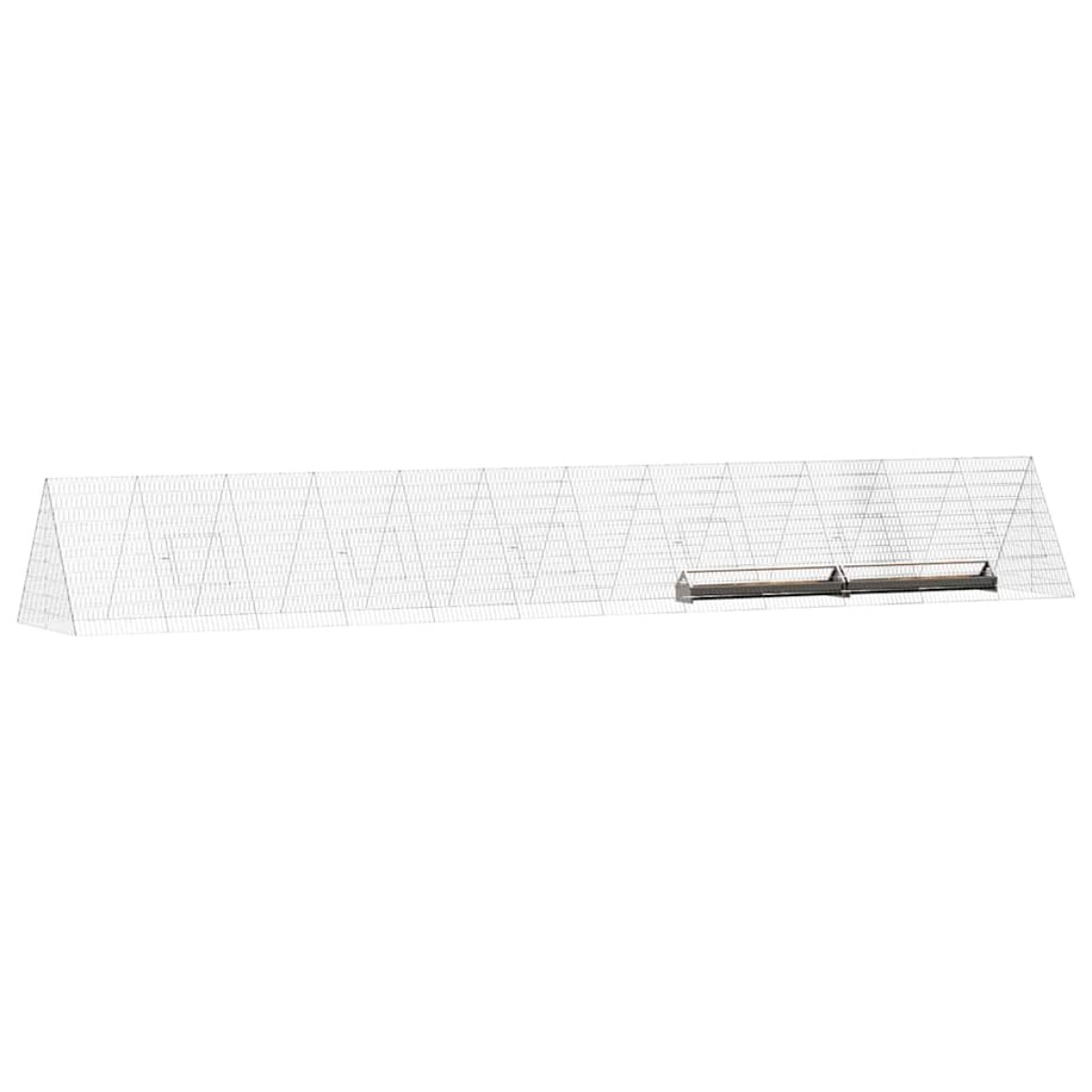 vidaXL Κλουβί για κότες Ασημί 650 x 100 x 85 εκ. Επικαλυμμένος Χάλυβας