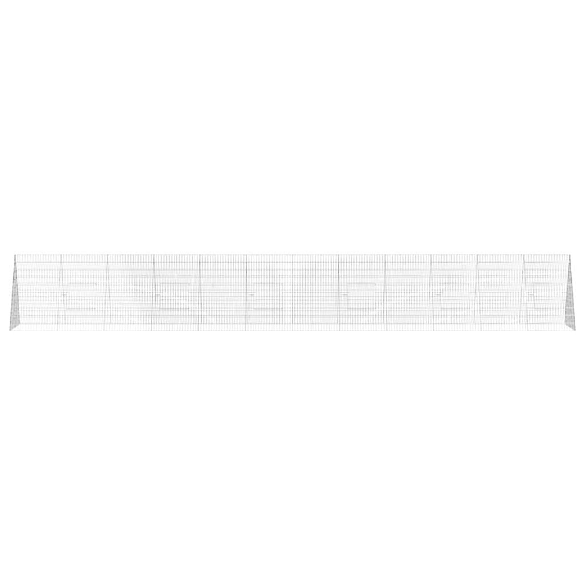 vidaXL Κλουβί για κότες Ασημί 650 x 100 x 85 εκ. Επικαλυμμένος Χάλυβας