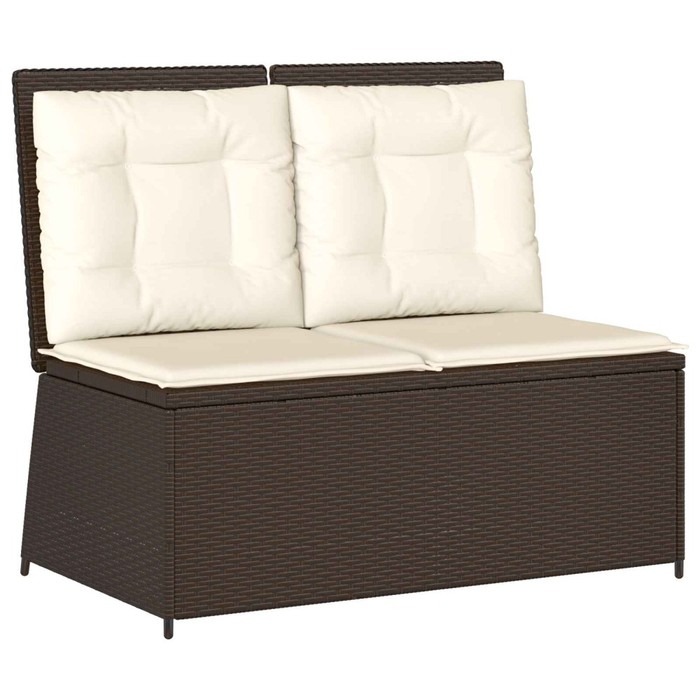 vidaXL Παγκάκι κήπου Καφέ συνθετικό ρατάν