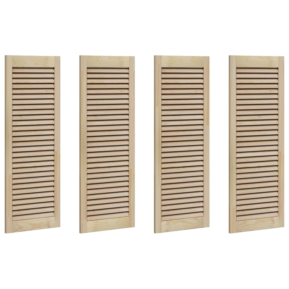 vidaXL Πόρτα Ντουλάπας με πόρτα 4 τμχ. Φυσικό 110 x 2,1 x 39,5 cm