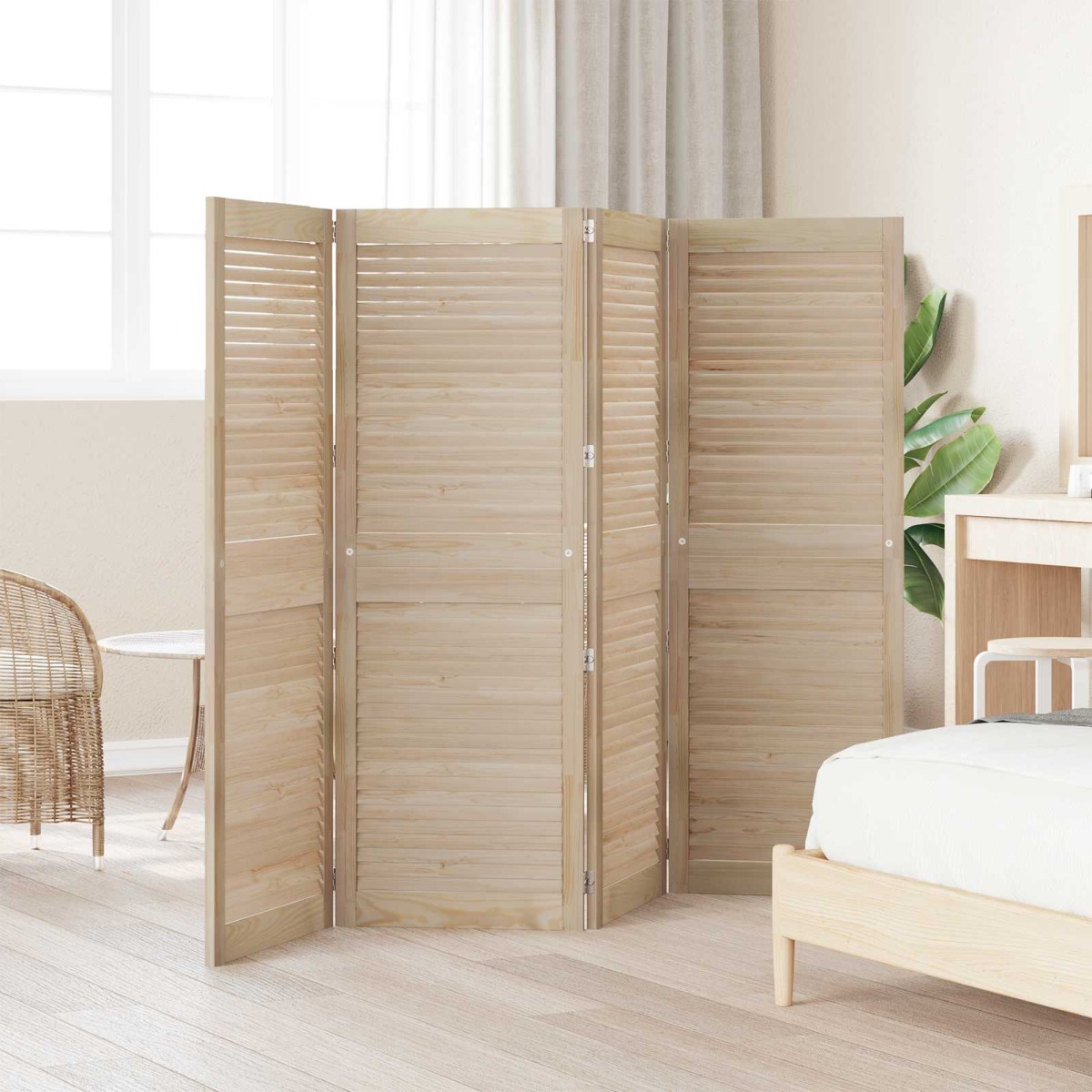 vidaXL Πόρτα Ντουλάπας με πόρτα 4 τεμ. Φυσικό 49,5 x 2,1 x 140,5 εκ