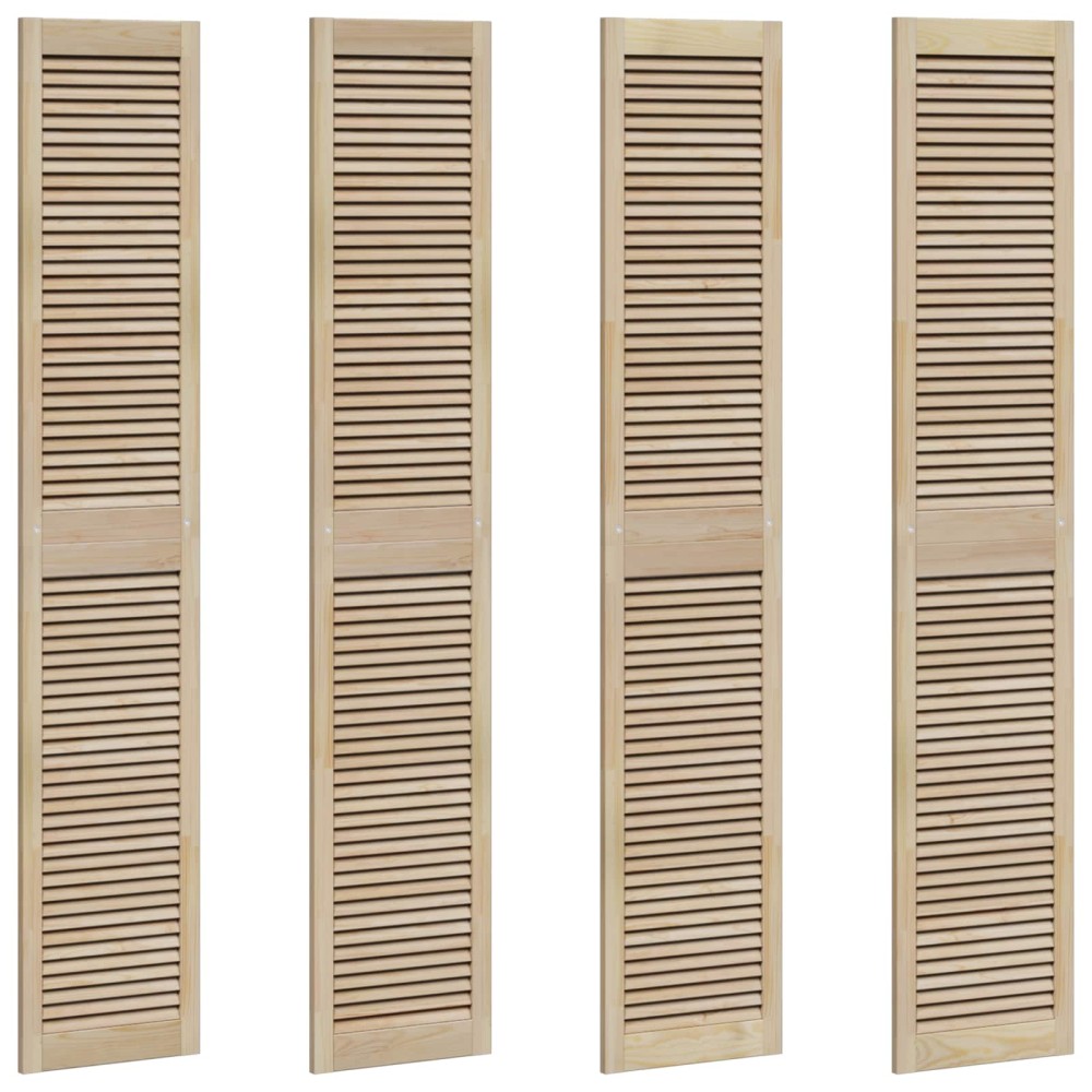 vidaXL Πόρτα Ντουλάπας με πόρτα 4 τμχ. Φυσικό 201 x 2,1 x 39,5 cm