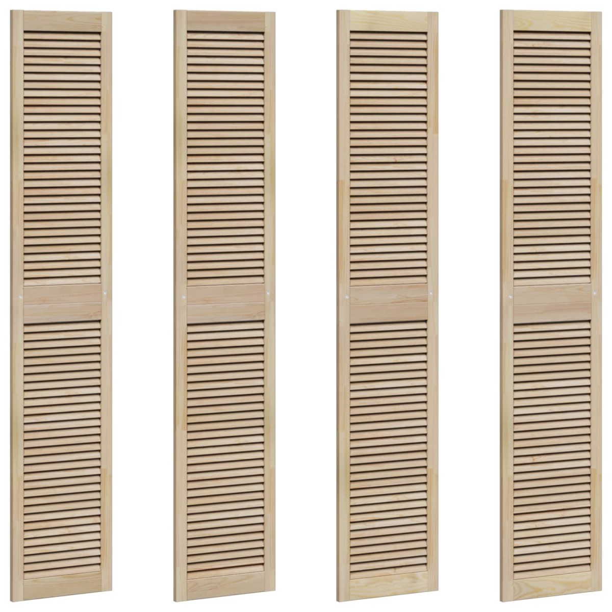 vidaXL Πόρτα Ντουλάπας με πόρτα 4 τμχ. Φυσικό 201 x 2,1 x 39,5 cm