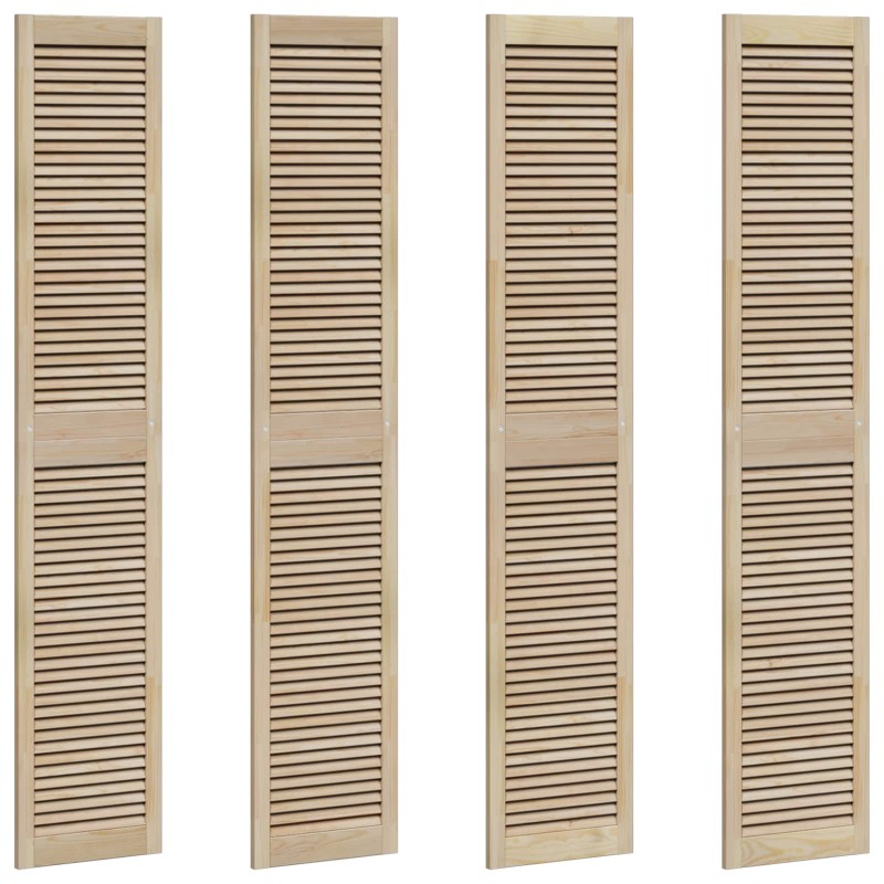 vidaXL Πόρτα Ντουλάπας με πόρτα 4 τμχ. Φυσικό 201 x 2,1 x 39,5 cm