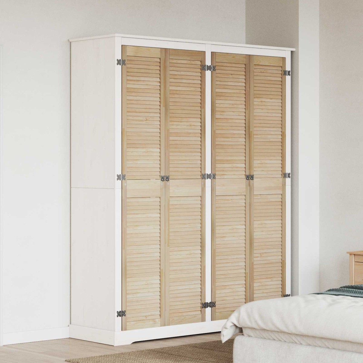 vidaXL Πόρτα Ντουλάπας με πόρτα 4 τμχ. Φυσικό 201 x 2,1 x 39,5 cm