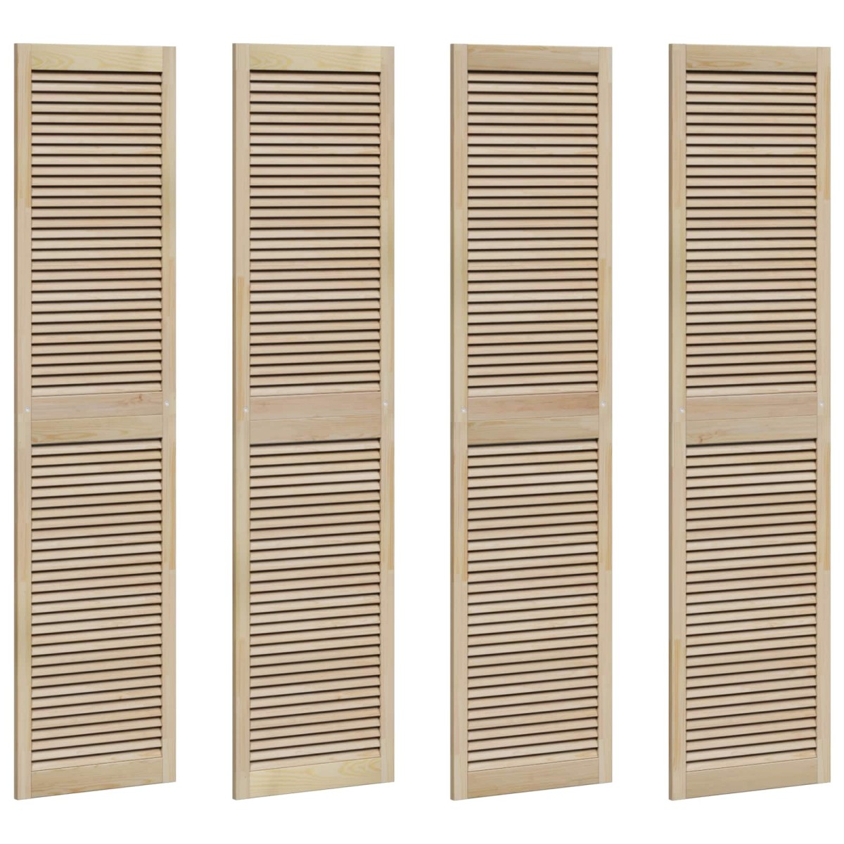 vidaXL Πόρτα Ντουλάπας με πόρτα 4 τμχ. Φυσικό 201 x 2,1 x 49,5 cm