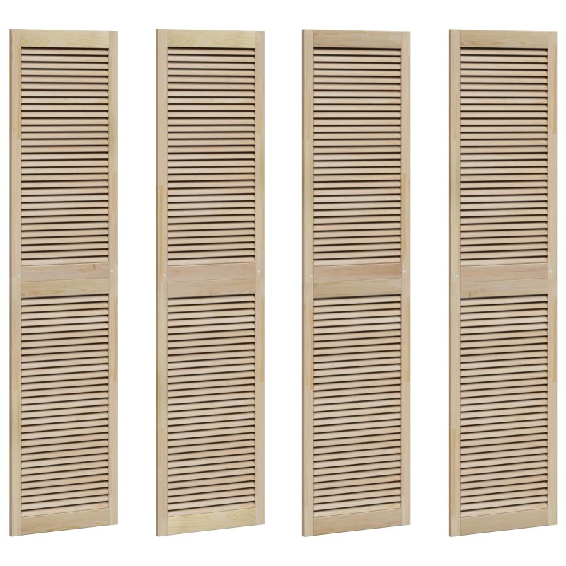 vidaXL Πόρτα Ντουλάπας με πόρτα 4 τμχ. Φυσικό 201 x 2,1 x 49,5 cm