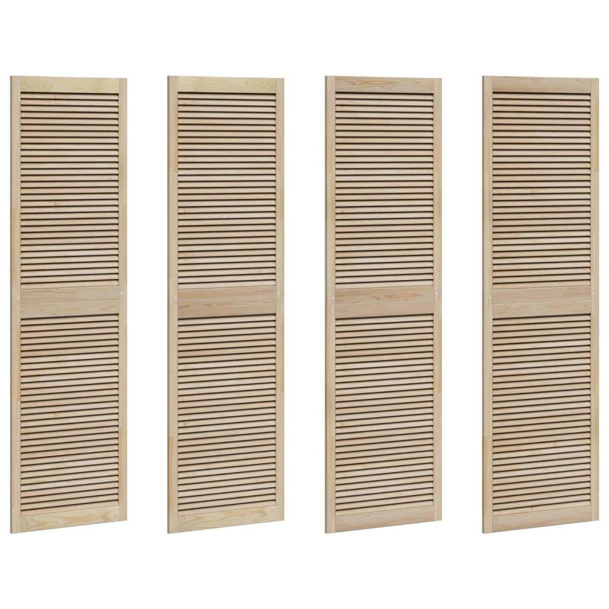 vidaXL Πόρτα Ντουλάπας με πόρτα 4 τμχ. Φυσικό 201 x 2,1 x 59,5 cm