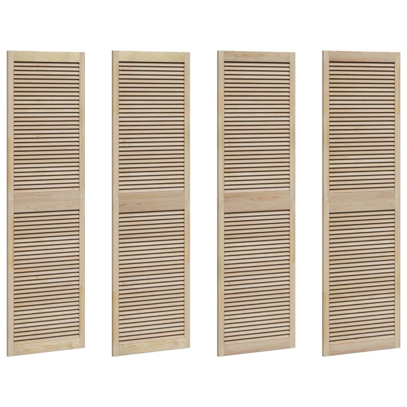 vidaXL Πόρτα Ντουλάπας με πόρτα 4 τμχ. Φυσικό 201 x 2,1 x 59,5 cm