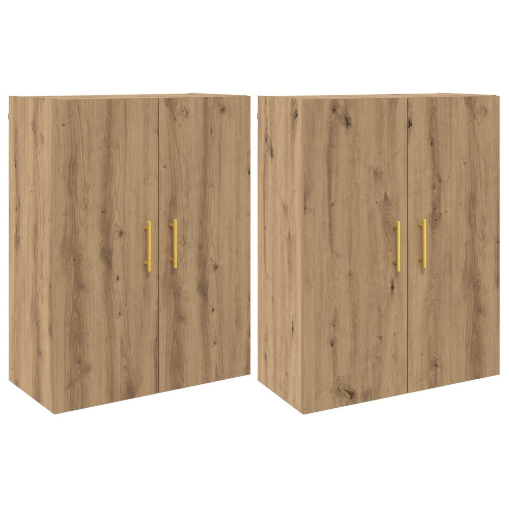 vidaXL Τοίχου Ντουλάπα 2 τμχ. Artisan Oak 69,5 x 34 x 90 εκ.