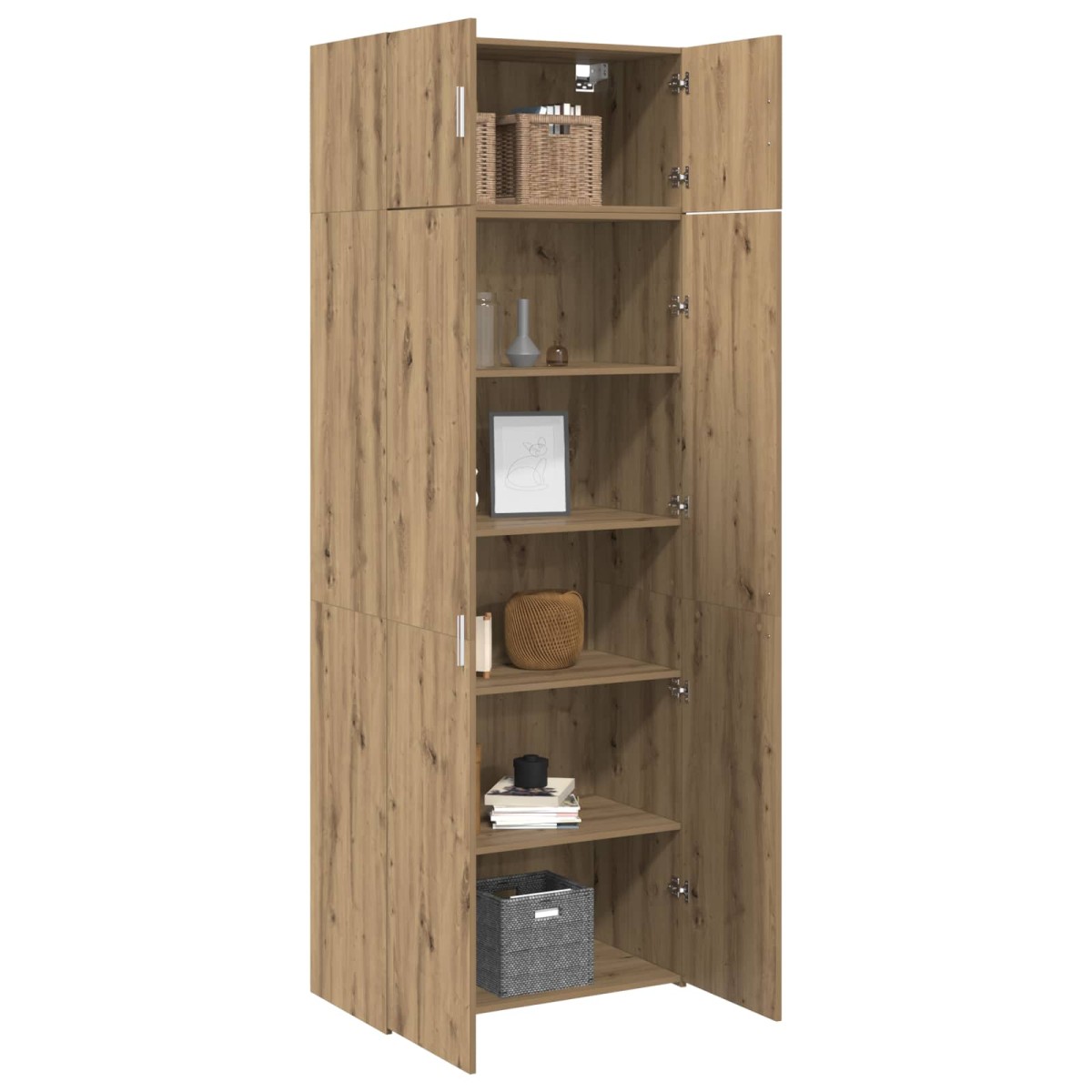 vidaXL Ντουλάπι αποθήκευσης 2 τμχ. Artisan Oak 80 x 42,5 x 225 εκ