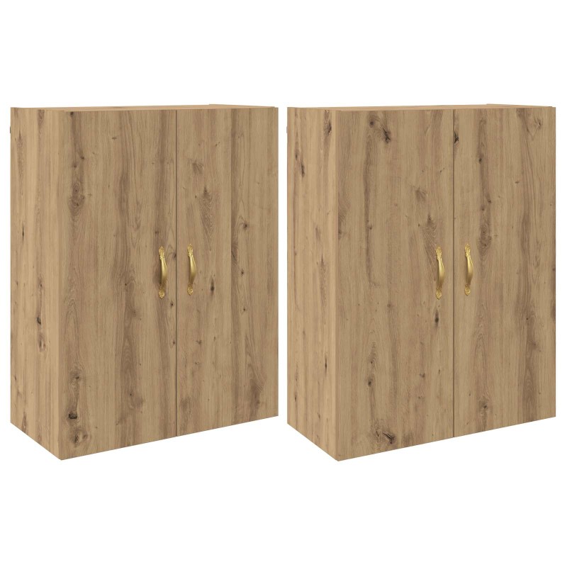 vidaXL Τοίχου Ντουλάπα 2 τμχ. Artisan Oak 69,5 x 34 x 90 εκ.