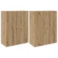 vidaXL Τοίχου Ντουλάπα 2 τμχ. Artisan Oak 69,5 x 34 x 90 εκ.