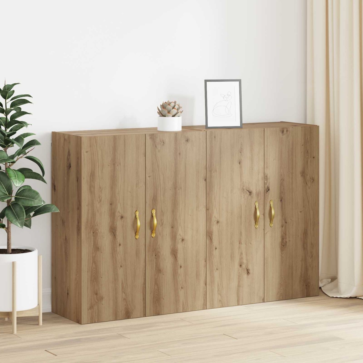 vidaXL Τοίχου Ντουλάπα 2 τμχ. Artisan Oak 69,5 x 34 x 90 εκ.