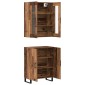 vidaXL Highboard 2 τμχ. Παλαιό ξύλο 69,5 x 34 x 180 εκ.