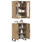 vidaXL Highboard 2 τμχ. artisan δρυς 69,5 x 34 x 180 εκ.